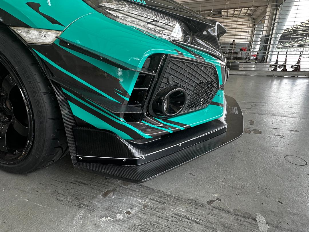 MAD Honda FK8 Type R Track Carbon Front Splitter