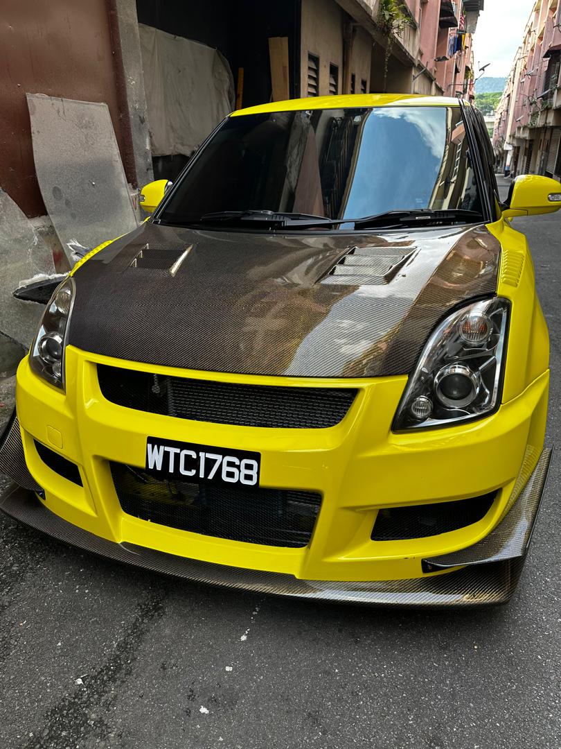 MAD Suzuki Swift Z31 CF Front Vented Hood 